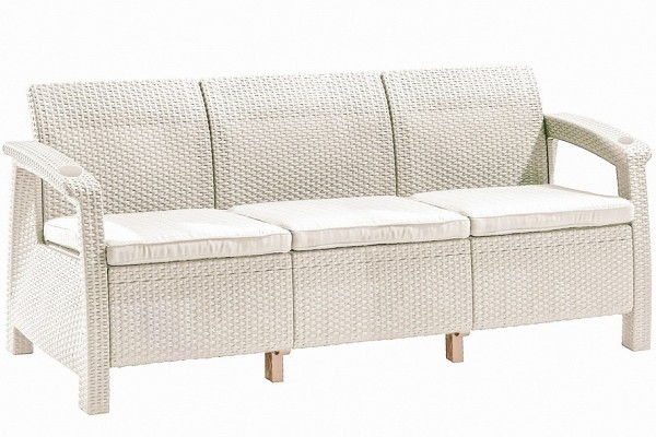 Трёхместный диван  Yalta Sofa 3 Seat белый купить в Обнинске