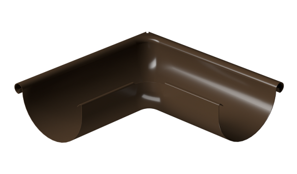 Угол внешний 90° D125 Döcke STAL PREMIUM Каштан, (RAL 8017) купить в Обнинске