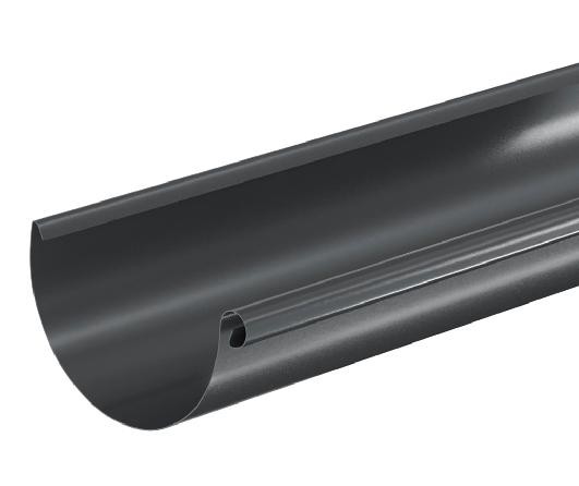Водосток Aquasistem, система 125x90 - Водосточный желоб 3.00м RAL 7024 Тёмно-серый купить в Обнинске