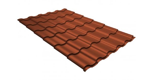 Металлочерепица кредо GL 0,5 GreenСoat Pural RR 750 кирпично-красный (RAL 8004 терракота) купить в Обнинске