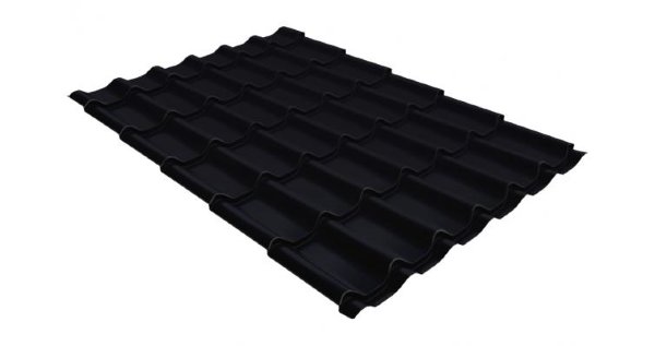 Металлочерепица классик GL 0,5 Velur20 RAL 9005 черный купить в Обнинске