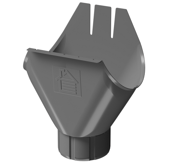 Воронка желоба D125 Döcke STAL PREMIUM Графит, (RAL 7024) купить в Обнинске