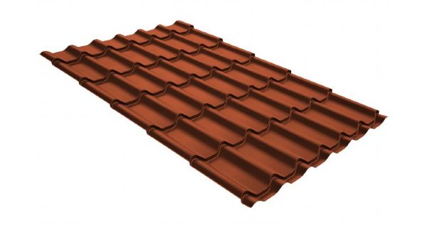 Металлочерепица классик GL 0,5 GreenCoat Pural RR 750 кирпично-красный (RAL 8004 терракота) купить в Обнинске