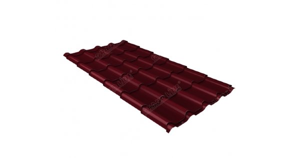 Металлочерепица камея 0,45 Drap RAL 3005 красное вино купить в Обнинске