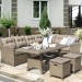 Комплект мебели AFINA плетеной из иск. ротанга AFM-307B Beige купить в Обнинске