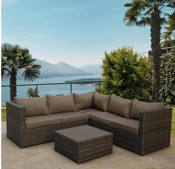 Комплект мебели AFINA плетеной из иск. ротанга YR825A Brown/Beige купить в Обнинске