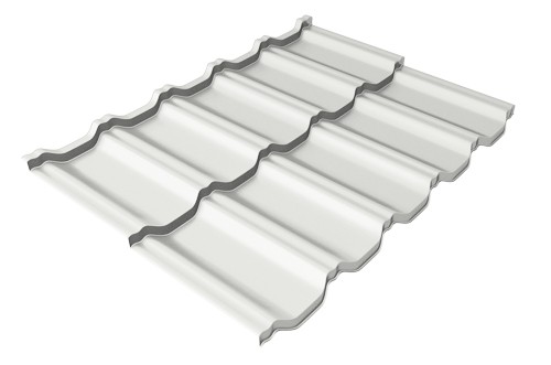 Металлочерепица модульная Квинта Uno Grand Line c 3D резом 0,5 Satin RAL 9003 сигнальный белый купить в Обнинске
