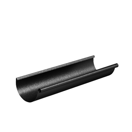Водосток Aquasistem, система 125x90 - Водосточный желоб 3.00м RAL 9005 Чёрный купить в Обнинске
