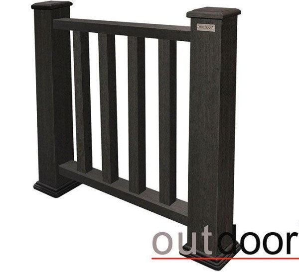 Ограждение из ДПК Outdoor Классик 3D STORM чёрный купить в Обнинске