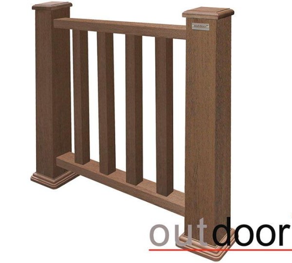 Ограждение из ДПК Outdoor Классик 3D STORM коричневый микс купить в Обнинске