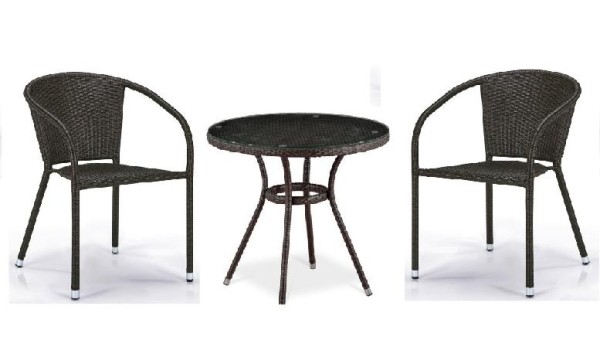 Комплект плетеной мебели AFINA из иск. ротанга Асоль-7 T282ANT/Y137C-W53 Brown 2Pcs купить в Обнинске