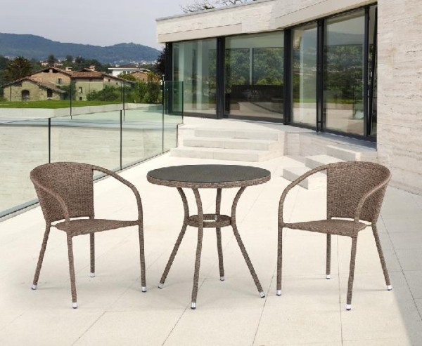 Комплект плетеной мебели AFINA из иск. ротанга T282ANT/Y137C-W56 Light Brown 2Pcs купить в Обнинске