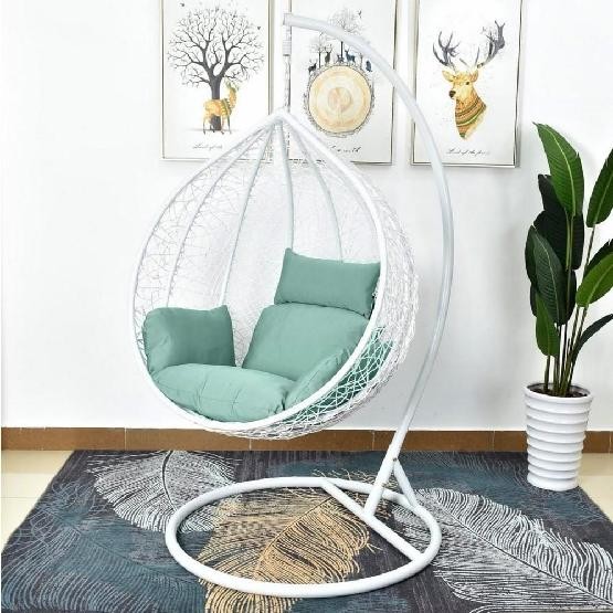 Кресло Подвесное из искусственного ротанга AFM-168A-L White/Green купить в Обнинске
