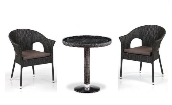 Комплект плетеной мебели AFINA из иск. ротанга T601/Y79A-W53 Brown 2Pcs купить в Обнинске