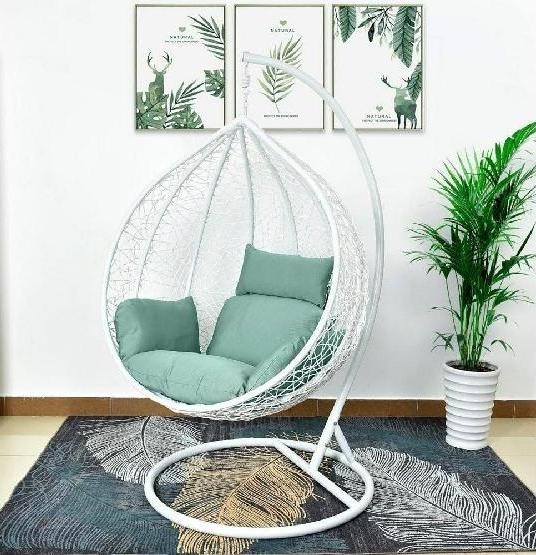 Кресло Подвесное из искусственного ротанга AFM-168A-XL White/Green купить в Обнинске