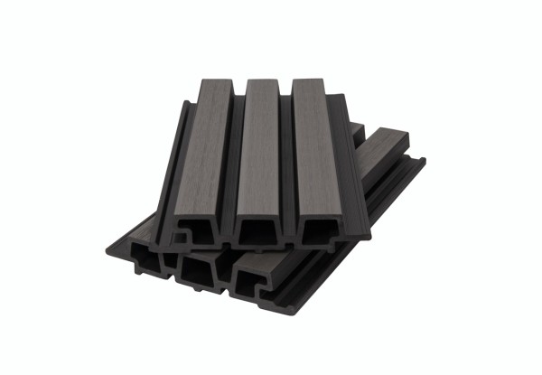 Фасадная панель брусковая двухцветная co-extrusion, grey dark купить в Обнинске