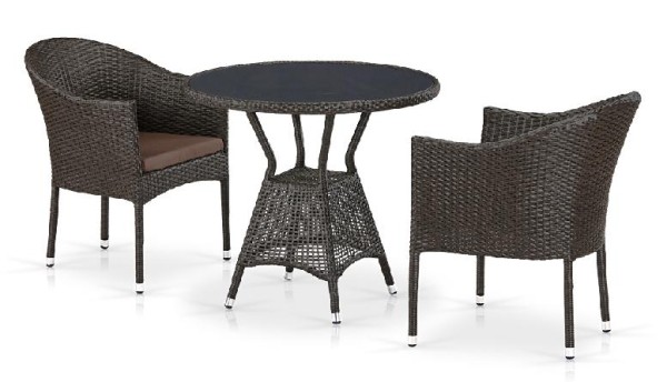 Комплект плетеной мебели AFINA из иск. ротанга T707ANS/Y350-W53 Brown 2Pcs купить в Обнинске