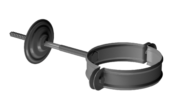 Хомут трубы D90 Döcke STAL PREMIUM Графит, (RAL 7024) купить в Обнинске