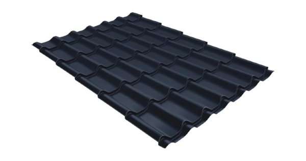Металлочерепица классик 0,5 Satin RAL 7024 мокрый асфальт купить в Обнинске