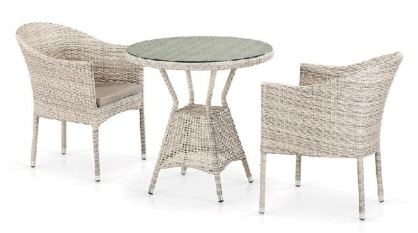 Комплект плетеной мебели AFINA из иск. ротанга T705ANT/Y350-W85 Latte 2Pcs купить в Обнинске