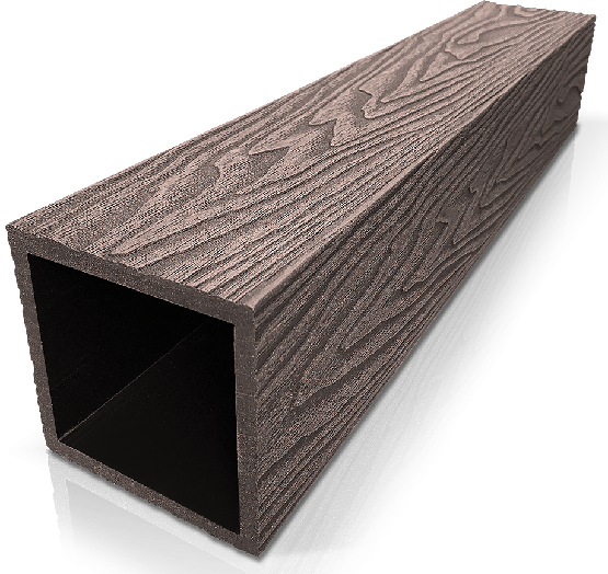 Столб ДПК 3D GardenParkett фактура дерева Венге купить в Обнинске