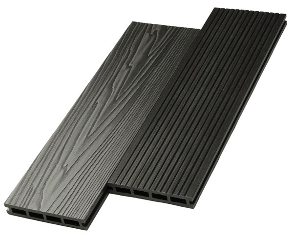 Террасная доска ДПК NanoWood двусторонняя New 3D тиснение + вельвет Графит купить в Обнинске