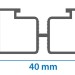 Лага алюминиевая KRONEX 40x15x3000 мм опорная Slim купить в Обнинске