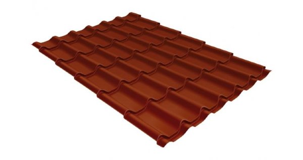 Металлочерепица классик 0,5 Satin RAL 8004 терракота купить в Обнинске