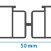 Лага алюминиевая KRONEX 50x25x3000 мм несущая купить в Обнинске