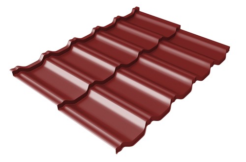 Металлочерепица модульная Квинта Uno Grand Line c 3D резом 0,5 Satin RAL 3011 коричнево-красный купить в Обнинске