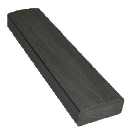 Лавочный брус Ecodecking Некст полнотелый брашированный 70х35 графит купить в Обнинске