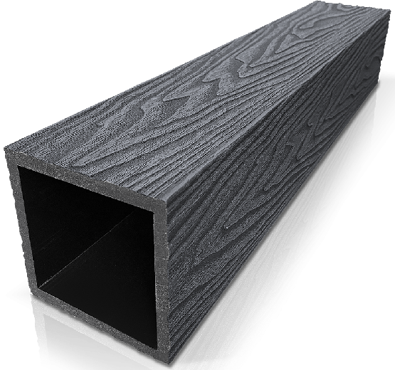 Столб ДПК 3D GardenParkett фактура дерева Графит купить в Обнинске