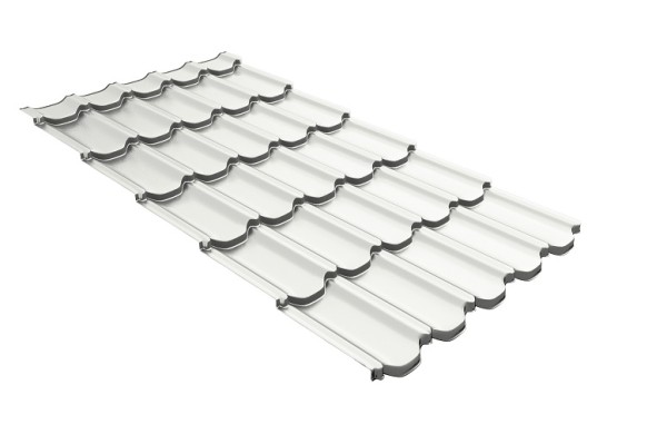 Металлочерепица квинта плюс с 3D резом 0,5 Satin RAL 9003 сигнальный белый купить в Обнинске