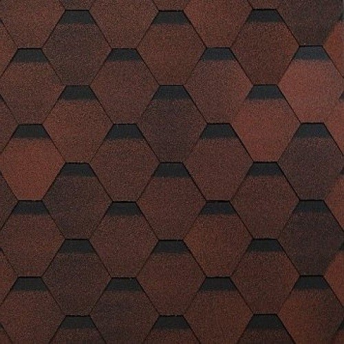 Гибкая черепица Shinglas, коллекция Оптима – Красный купить в Обнинске
