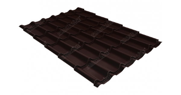 Металлочерепица классик GL 0,5 Quarzit RAL 8017 шоколад Metallic купить в Обнинске